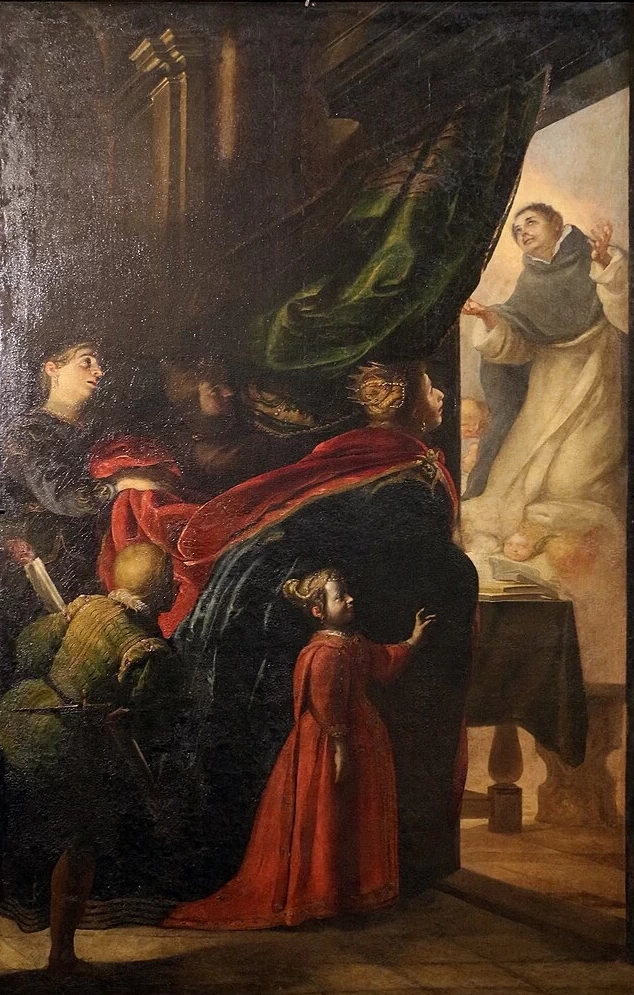 San Vincenzo in estasi dinnanzi alla regina d'Aragona - Santa Maria di Castello, Genova